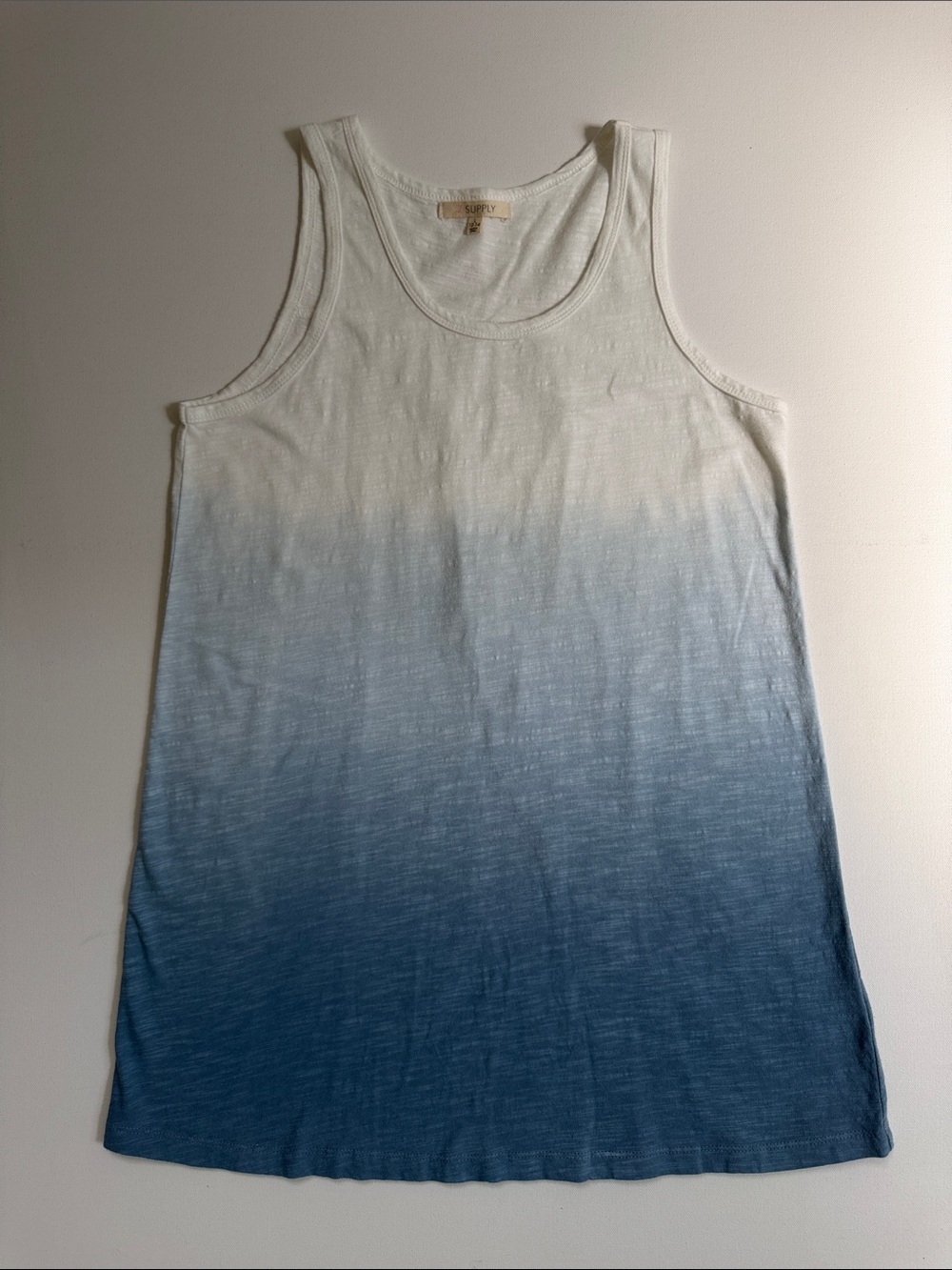 Sleeveless Ombré Blue to White Tank Top Z SUPPLY Girls L 12/14 NWOT